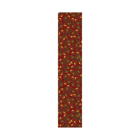 Paleobotany wrapping paper with ginkgo leaves, ferns and conifers