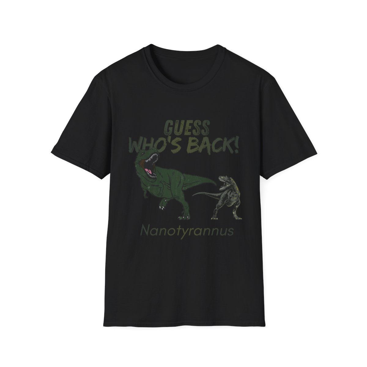Guess Who's Back Nanotyrannus dinosaur t-shirt design